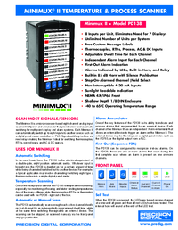 Thumbnail of document Data Sheet - PD138 MINUMUX II Temperature and Process Scanner